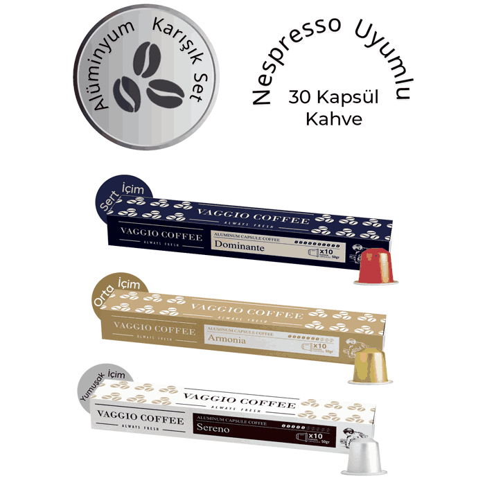 Vaggio%20Coffee%20Nespresso%20Uyumlu%203’lü%20Alüminyum%20Kapsül%20Set